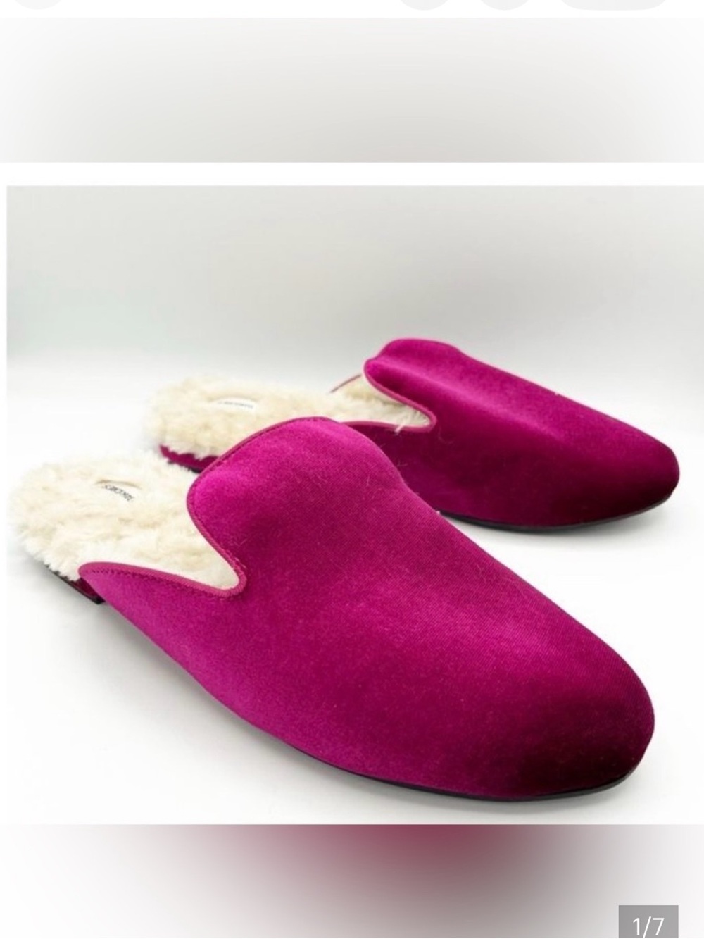 Birdies NEW Phoebe Wild berry pink velvet mule loafer fall cozy slipper slide 12